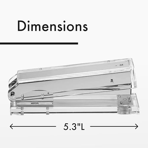OfficeGoods Acrylic Stapler – Aesthetic & Durable Silver Desk Staple for Modern Office – Stylish & Compact Office Supplies for Women & Men - Image 4