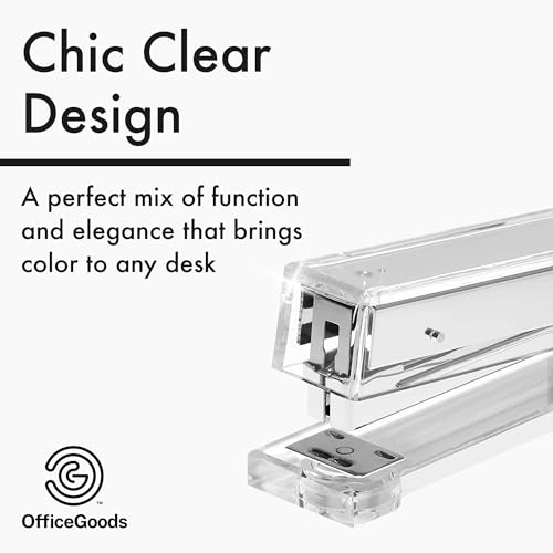 OfficeGoods Acrylic Stapler – Aesthetic & Durable Silver Desk Staple for Modern Office – Stylish & Compact Office Supplies for Women & Men - Image 2