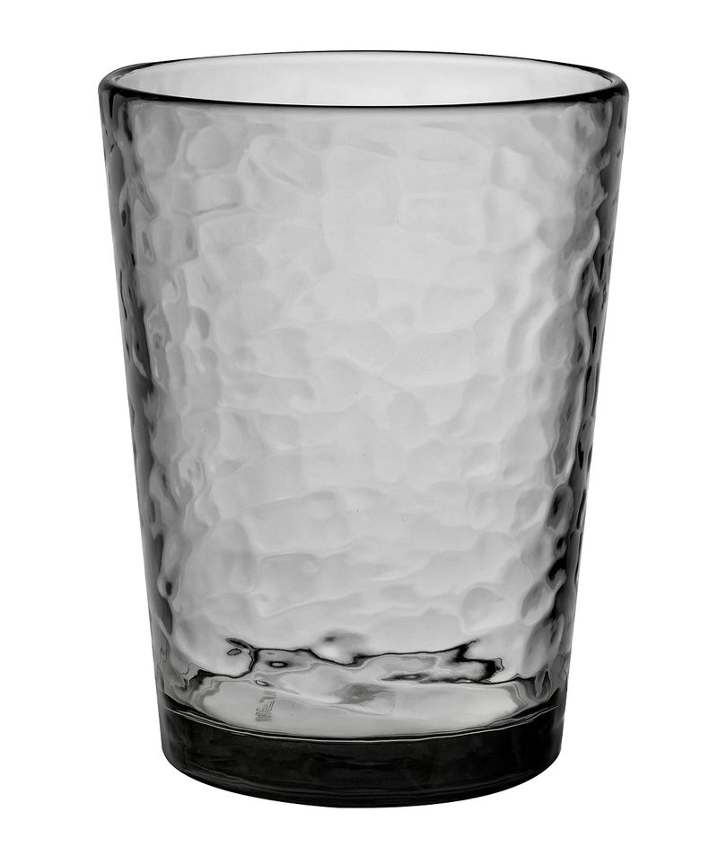 KLIFA NICE 147 ounce Set of 6 Acrylic Tumbler Drinking Glasses BPAFree Stackable Plastic Drinkware Dishwasher Safe Cups Gray