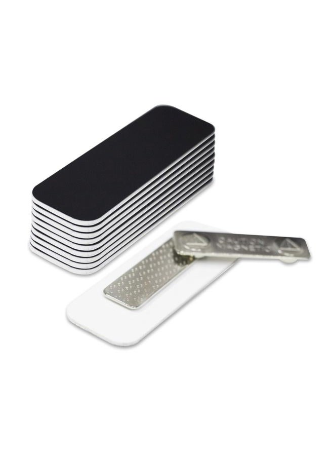 All Quality Name Tag/Badge Blanks - 10 Pack - Brushed Gold 1" X 3", Round Corners, Magnetic Backing - Image 1