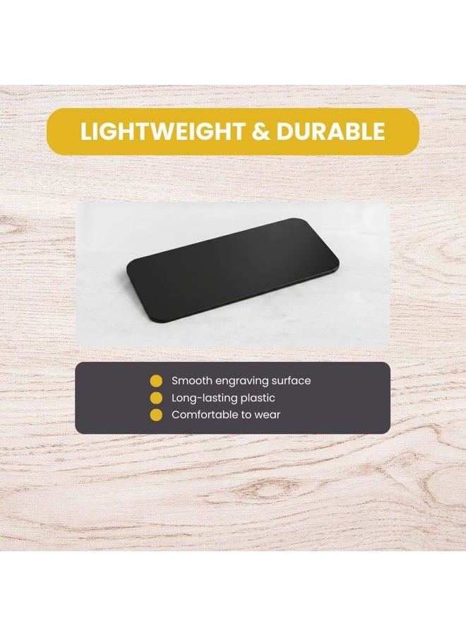 All Quality Name Tag/Badge Blanks - 10 Pack - Brushed Gold 1" X 3", Round Corners, Magnetic Backing - Image 5