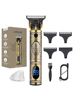 Professional Mens Hair Clippers Zero Gapped Cordless Hair Trimmer Professional Haircut & Grooming Kit for Men Rechargeable LED Display