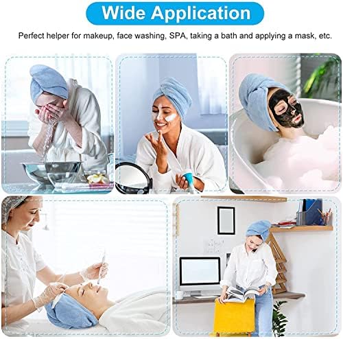 AZARIA Hair Towel Wrap for WomenQuick Drying Microfiber Towel for Hair with Elastic Loop for TyingSuper Absorbent Head Towels Wrap for Ladies Hair Turban Pack of 3 - Image 3