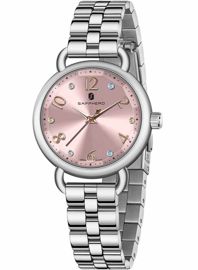 SAPPHERO Watches for Women Luxury Stainless Steel Ladies Watches Women's Bracelet Watch Small Analog 5ATM Waterproof Wrist Watch Elegant Gifts for Women - Image 2