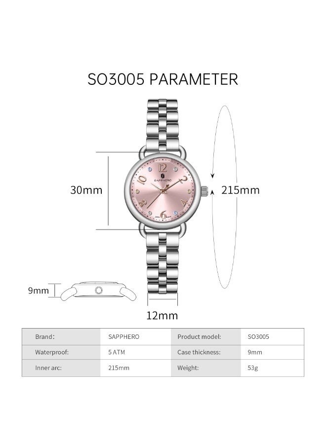 SAPPHERO Watches for Women Luxury Stainless Steel Ladies Watches Women's Bracelet Watch Small Analog 5ATM Waterproof Wrist Watch Elegant Gifts for Women - Image 4