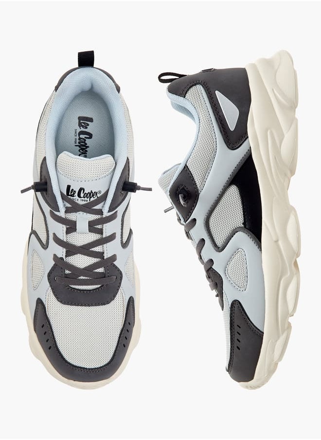 Lee Cooper Boy's Panelled Shoes with Lace-Up Closure  - Image 1