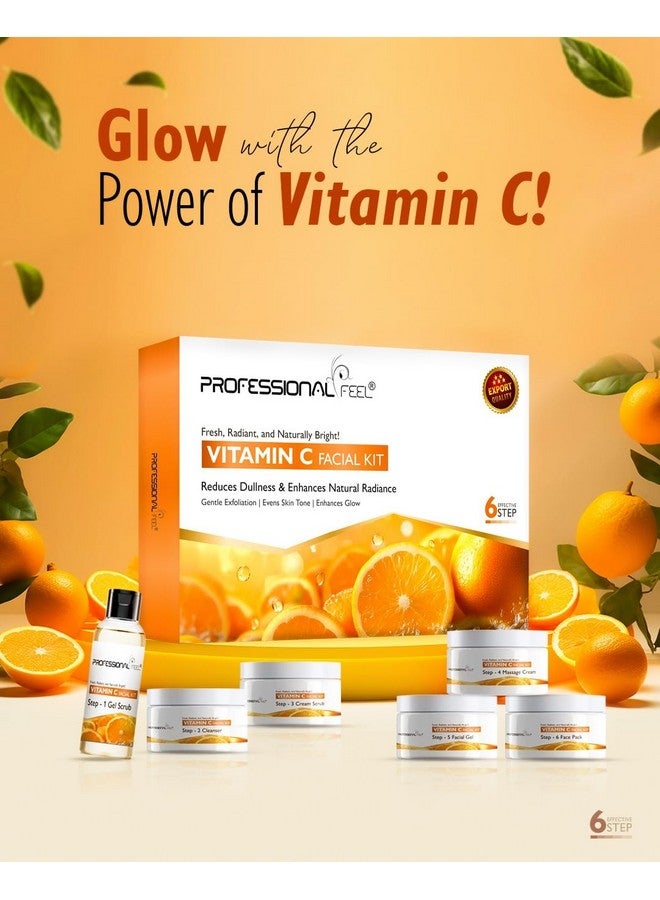 Professional Feel Vitamin C Facial Kit, Fresh, Radiant & Naturally Bright Skin (Set of 6) 600 gm - Image 2