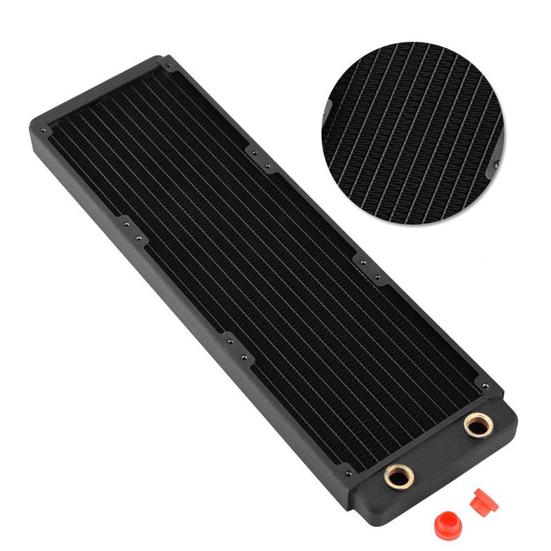 Copper Radiator Heat Sink, Water Cooling Radiator Liquid Heat Exchanger with G1/4 Port for Computer PC, 3D Printer, LED and Beauty Equipment, High Performance Low Noise (360mm) - Image 2