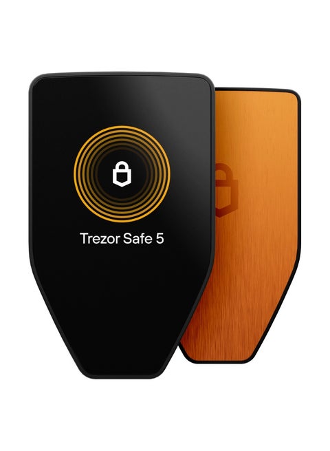 Trezor Safe 5 Bitcoin - Crypto Hardware Wallet with Secure Element & Passphrase, Color Touchscreen and Haptic Feedback, Protect your Bitcoin and Digital Assets (Vivid Orange)