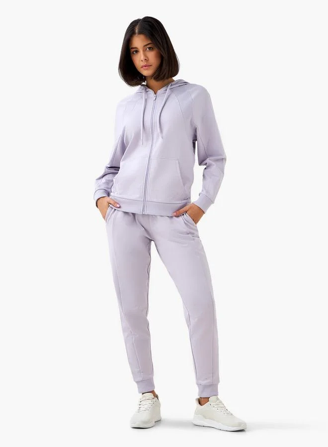 Splash Active PURPLE Women Kangaroo Pockets Hooded Jacket for Women | Best Price UAE