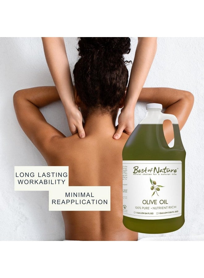 بست أوف نيتشر زيت الزيتون النقي ١٠٠٪ للتدليك والجسم من بيست أوف نيتشر - معصور على البارد، مرطب طبيعي وغير معطر للبشرة والشعر والاستحمام، ٨ أونصة سائلة - Image 2