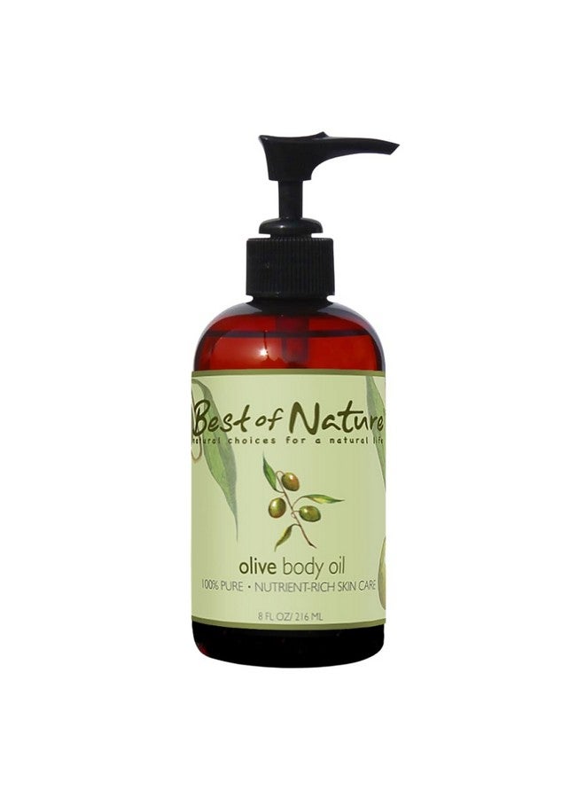 بست أوف نيتشر زيت الزيتون النقي ١٠٠٪ للتدليك والجسم من بيست أوف نيتشر - معصور على البارد، مرطب طبيعي وغير معطر للبشرة والشعر والاستحمام، ٨ أونصة سائلة - Image 1