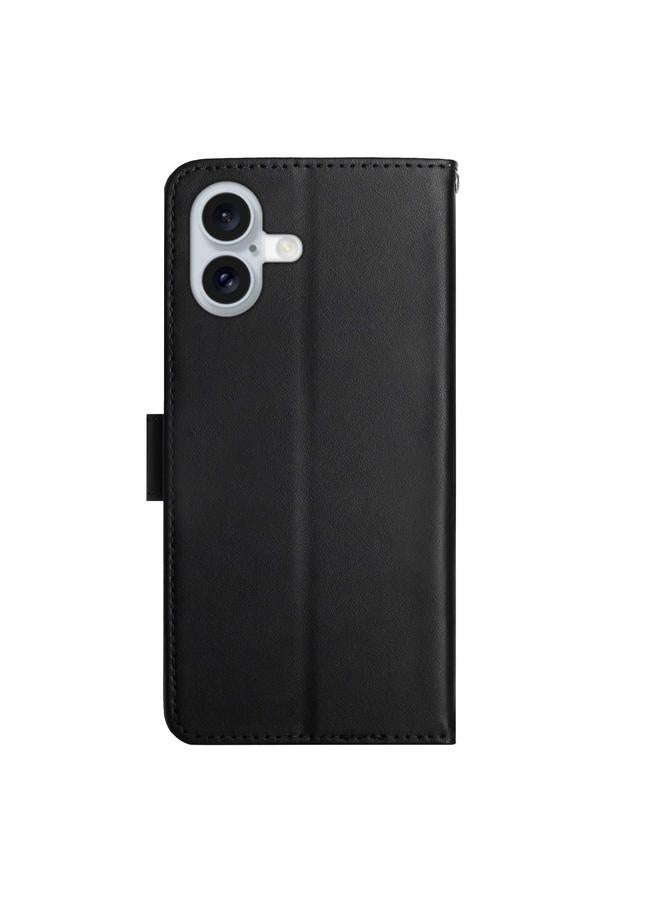 S-TOP Case For iPhone 16 Plus Genuine Leather Fingerprint-proof Flip Phone Case - Image 3