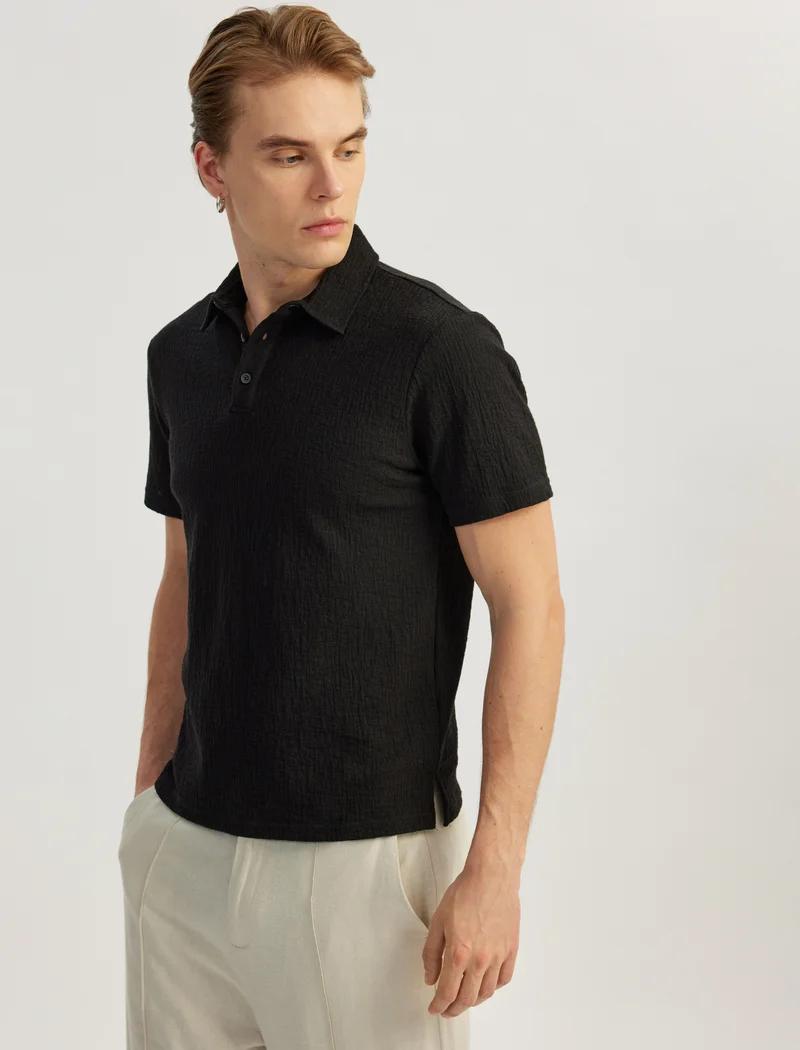 KOTON Polo Neck T-Shirt