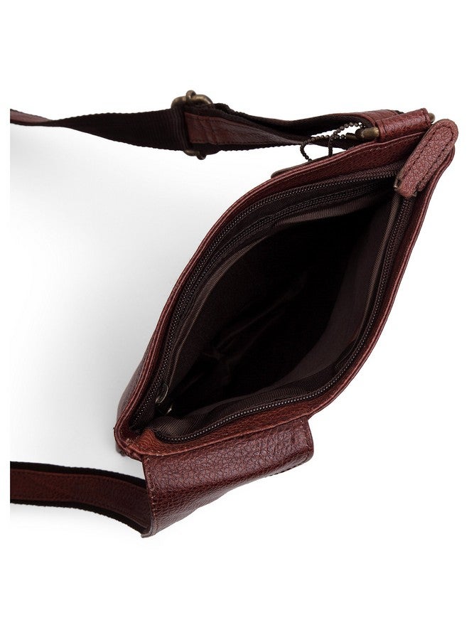 WildHorn Leather Messenger Bag for Men (Brown) - Image 4