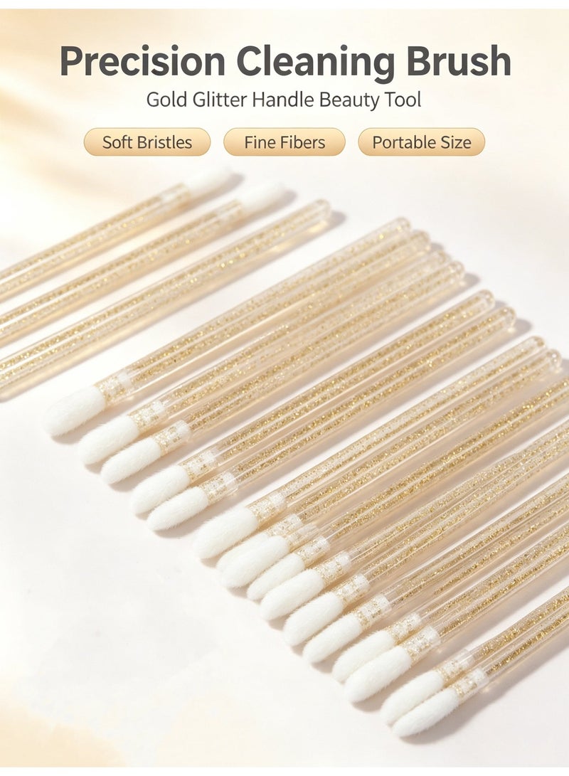 MAANGE Disposable Lip Brush Kit, 50 Brushes Per Pack, Yellow Crystal Handle (yellow) - Image 5