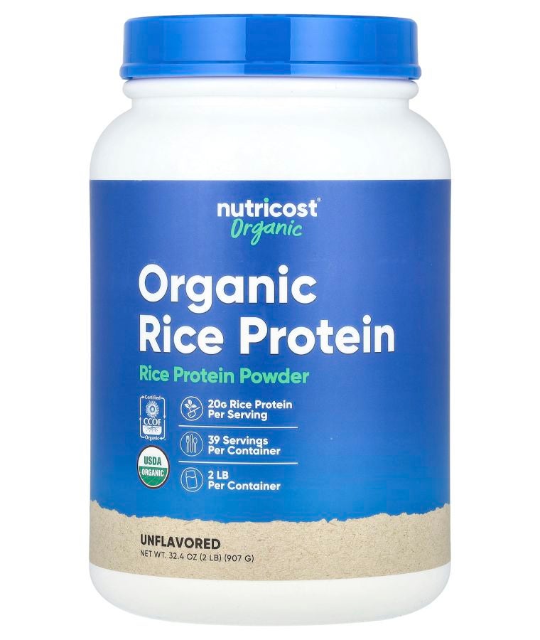 Organic Rice Protein Powder Unflavored 2 lb (907 g)
