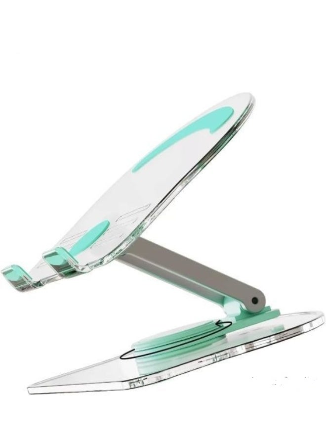 360° Rotating Transparent Tablet Stand – Foldable & Adjustable Holder for Desk and Home Use - Image 3