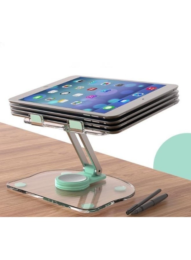 360° Rotating Transparent Tablet Stand – Foldable & Adjustable Holder for Desk and Home Use - Image 4