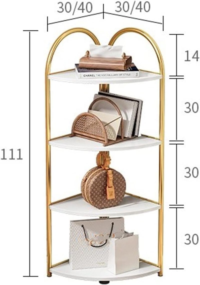 Harmony Home Stylish Corner Floor Cabinet with Shelf – Multi-Functional Storage Solution for Living Room, Bedroom & More – Space-Saving Corner Cabinet for Organization & Décor (4 Tires) - Image 2