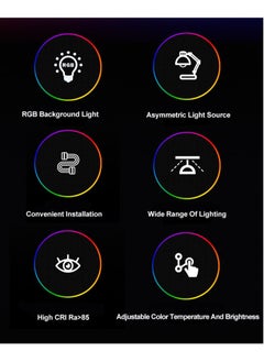 Generic Curved Monitor Light Bar RGB Backlight, Eye-Care Dual Light Computer Light Bar Gaming Home Office Desk Lamp,15 Modes Dimmable Backlight,3 Color Temperature Adjustable Brightness,Ra80 Screen Light Bar  - Image 3