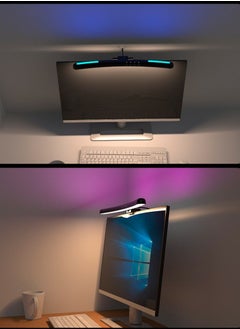 Generic Curved Monitor Light Bar RGB Backlight, Eye-Care Dual Light Computer Light Bar Gaming Home Office Desk Lamp,15 Modes Dimmable Backlight,3 Color Temperature Adjustable Brightness,Ra80 Screen Light Bar  - Image 5