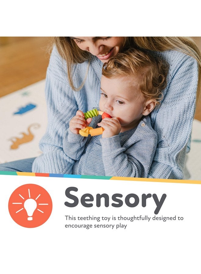 Nuby Pasta Ring Teether - Soft Silicone, Multi-Textured Surface, Easy Grip, Teething Relief for Babies 3+ Months - Image 2