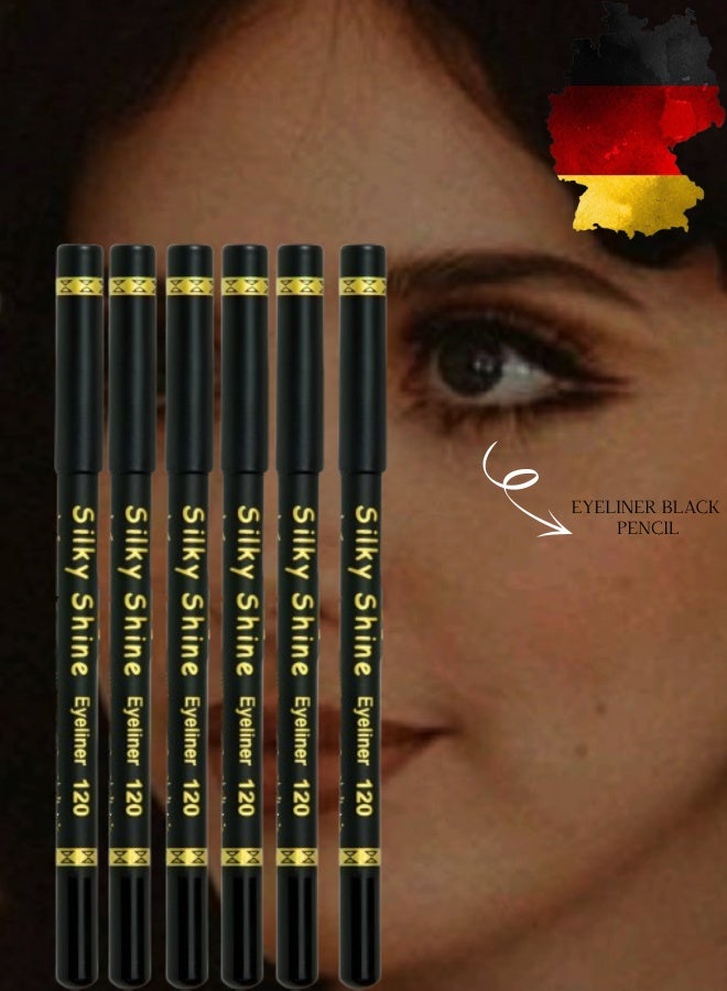سيلكي شاين 6 قطع محدد العيون المقاوم للماء 120 أسود - Image 1
