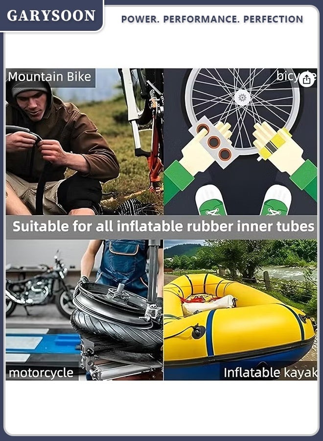 Garysoon Puncture Bike Tire Repair Kit, 55pcs Bicycle Tire Patch Kit with 40 Tire Patches, 4 Metal Rasps, 3 Tire Sealants, 2 Valves, 2 Crowbars, 4 Rubber Tubes, Portable & Quick Fix Tool Set for Road & Mountain Bikes - Image 5