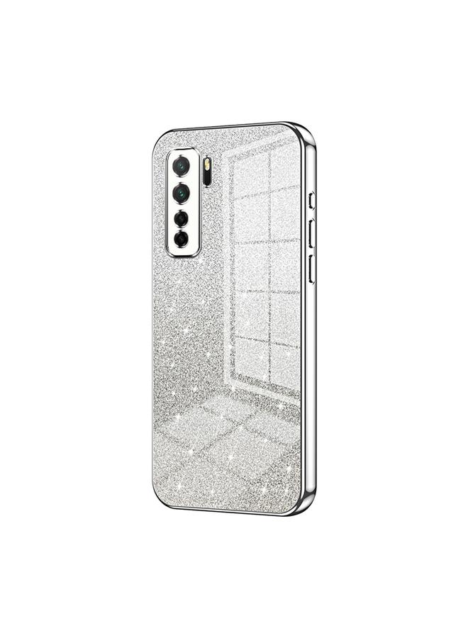 S-TOP Case For Huawei nova 7 SE / P40 lite 5G Gradient Glitter Powder Electroplated Phone Case - Image 1