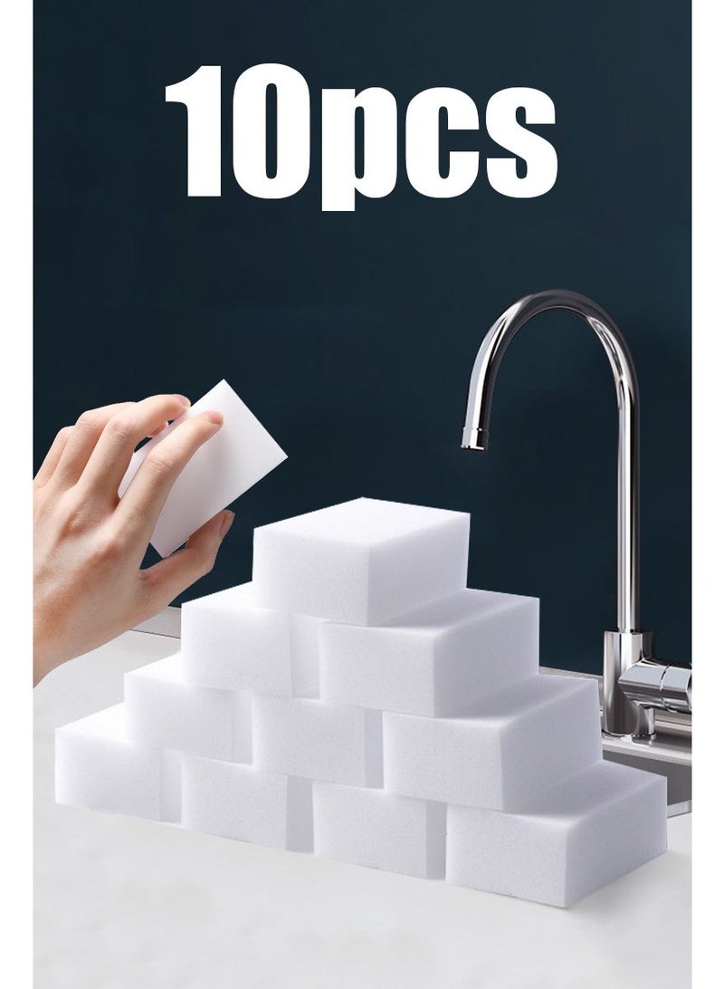 Magic Sponge Eraser, Melamine Sponge Foam, All-Purpose Washing Up Cleaning Sponge Scourers Pads, White Power Scrub Non-Scratch Sponge Cleaner for Kitchen, Dish, Bathroom,Wall,10pcs per pack - Image 1