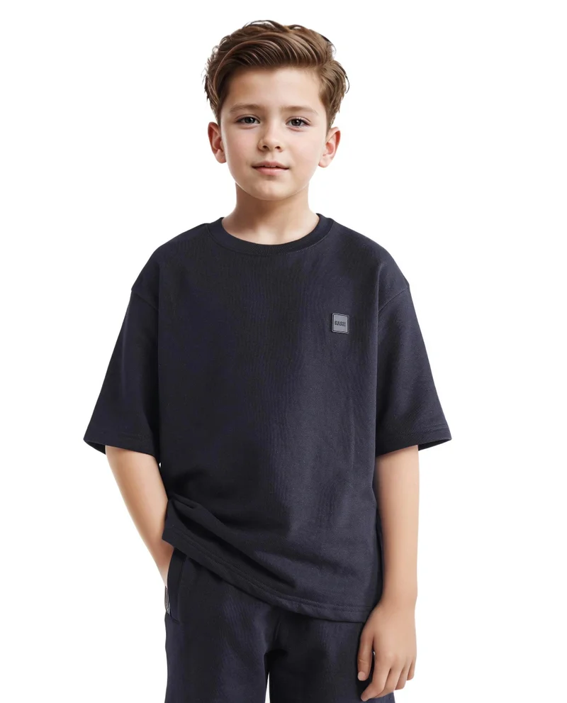 Rare Ones Rare Ones Kids Sans Black Cotton Poly Short Sleeve Crew Neck Applique T-Shirt