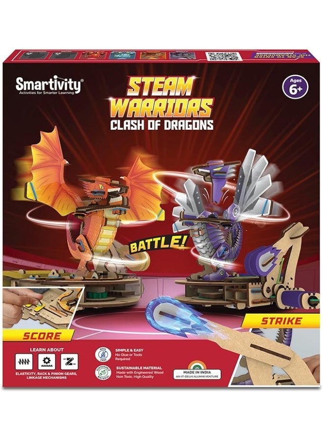 Smartivity DIY Robotic Dragons, STEM Fun Fighting/Battle Game, Multiplayer Toy for Boys & Girls Age 6 to 14 Years Old, Perfect Birthday/Rakhi Gift Toy for Kids 6-8-10-12, Science Project for Kids - Image 2