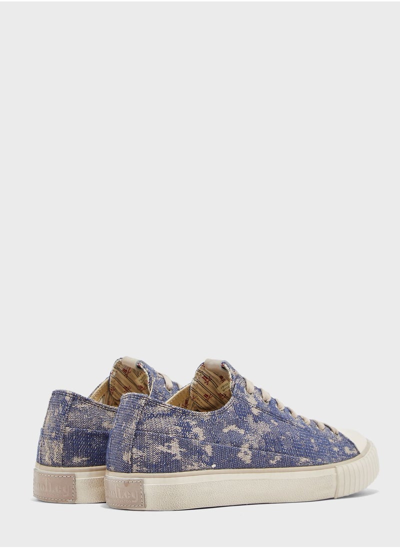 John Varvatos - Abstract Camo Jacquard Sneakers - Image 1