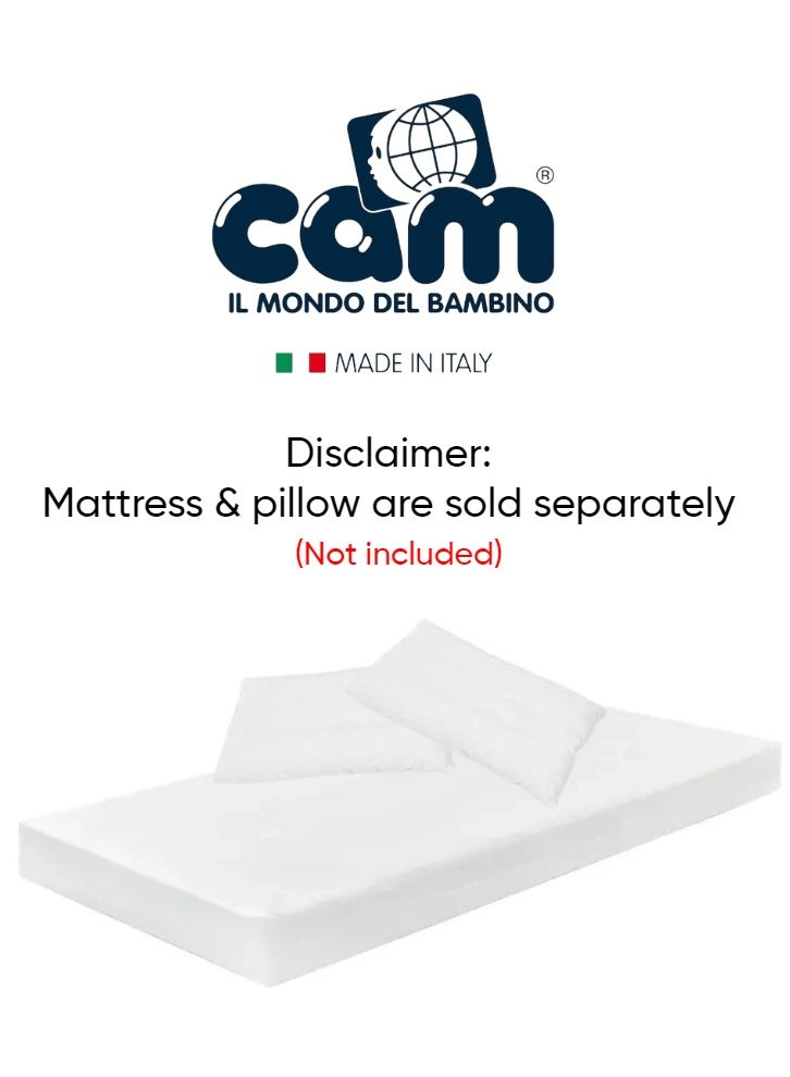 cam سرير أطفال Cullami Co، رمادي غامق، صنع في إيطاليا مع وظيفة النوم المشترك، مناسب لكل سرير، سرير أطفال محمول وقابل للتحويل مع ناموسية، سرير أطفال، قماش ناعم - Image 3