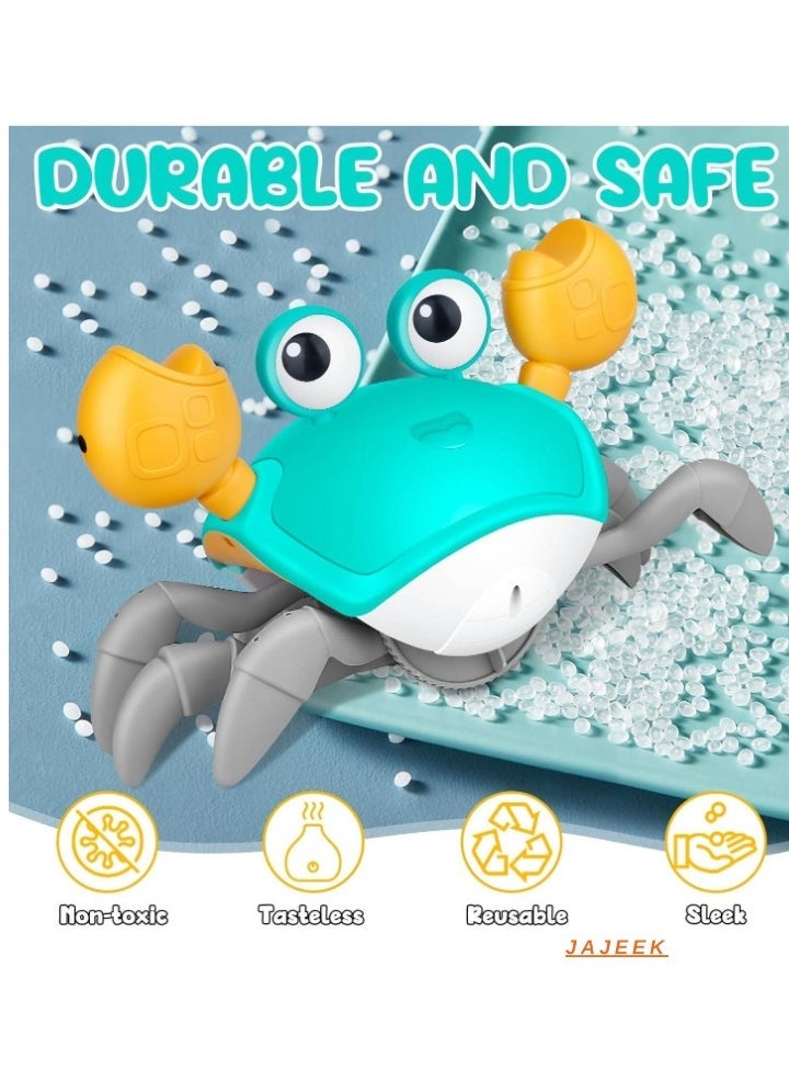 JAJEEK Crawly Crab Baby Toy | Light-Up Walking & Dancing Moving Crab with Music & Obstacle Avoidance | Rechargeable Battery | Interactive Crawling Toy for Toddlers & Newborns | Perfect Birthday Gift for Babies - Image 5