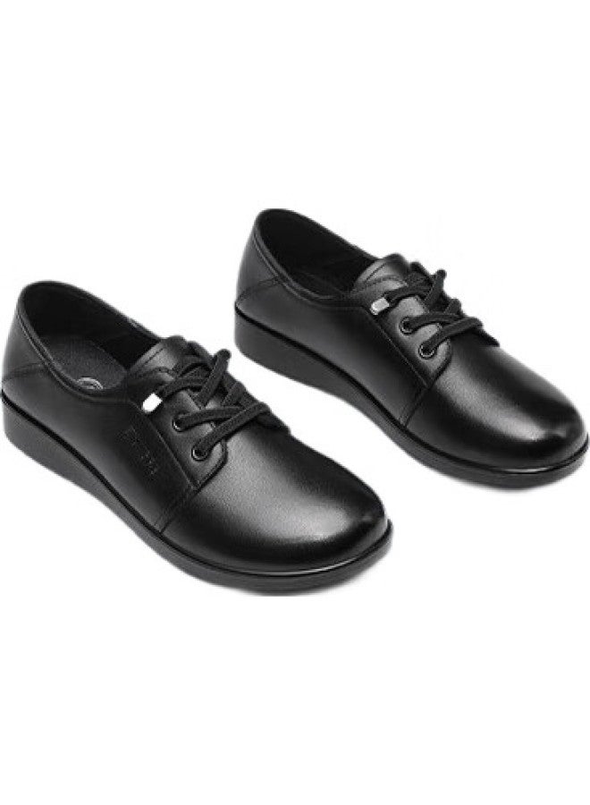 Strongman Comfortable Women'S Single Shoes Top Layer Cowhide Flat Women'S Shoes Breathable Simple Mom Shoes Jdla73219 Black 38 - Image 3