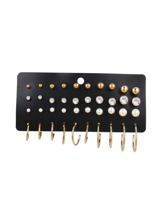 YouBella YouBella Jewellery Earrings For Women Combo Of Stud Tops Earring For Women And Girls (Multi-Color) (Ybear_32862), Medium  - Image 1
