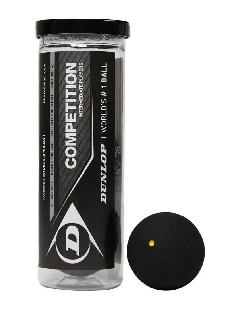 DUNLOP Rev Comp XT Single Dot Squash Ball – Professional Level, Single Dot, High Durability  - Image 5