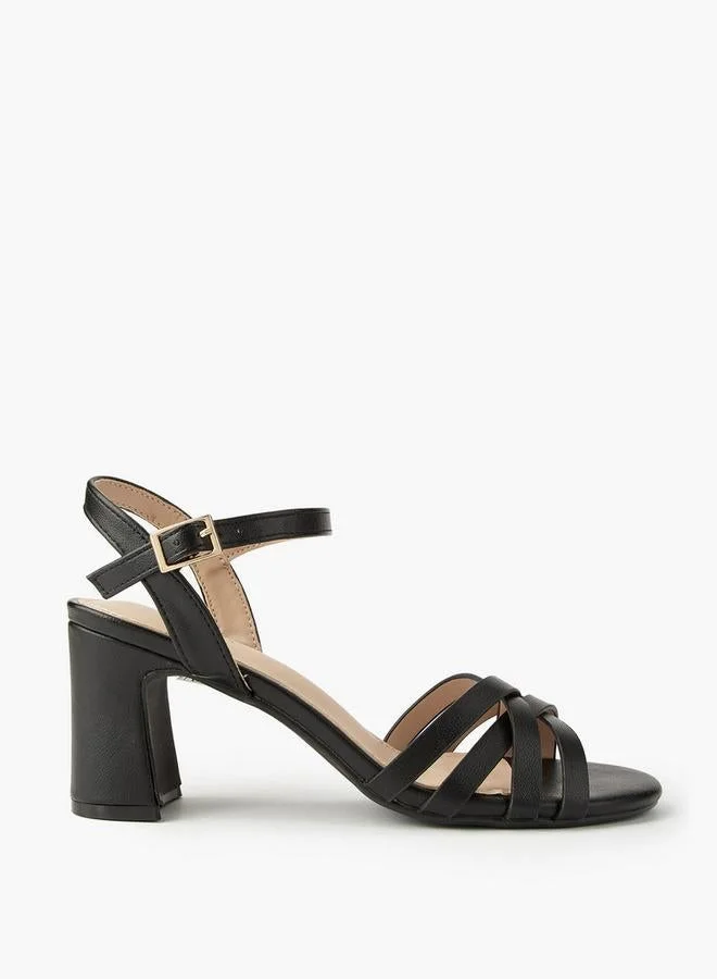 Flora Bella By Shoexpress Women's Block Heel Cross Strap Sandals