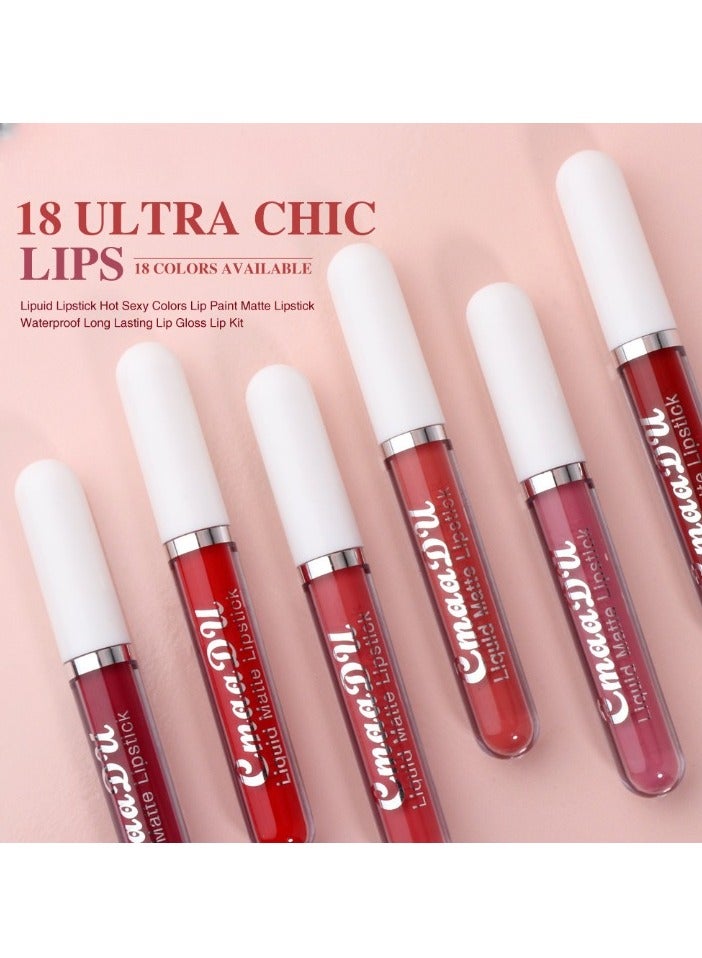 CmaaDu 1pc Liquid Lipstick Lip Gloss, Waterproof Nude Lipstick, Non Fade Long Lasting Color Matte, Natural Formula Hydrating Lip Liner Pens for Multiple Occasions, (Color Matte Lip Gloss_13) - Image 2
