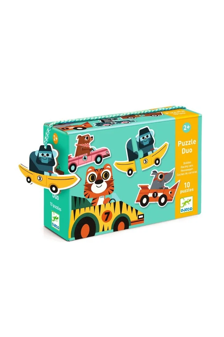 DJECO Racing Cars Puzzle Duo