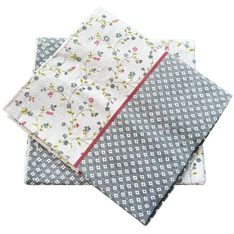 Homescape 100 Cotton Summer TopsheetOdhne wali Chaddar Single Bed 300 TC Grey_Pack of 2 - Image 2