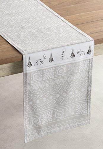 Maison d' Hermine Tablerunner 14.50""x108"" 100% Cotton Decorative Table Runners  Kitchen  Wedding  Restaurant & Camping  Cozy Christmas (Double Layer) - Thanksgiving/Christmas - Image 1