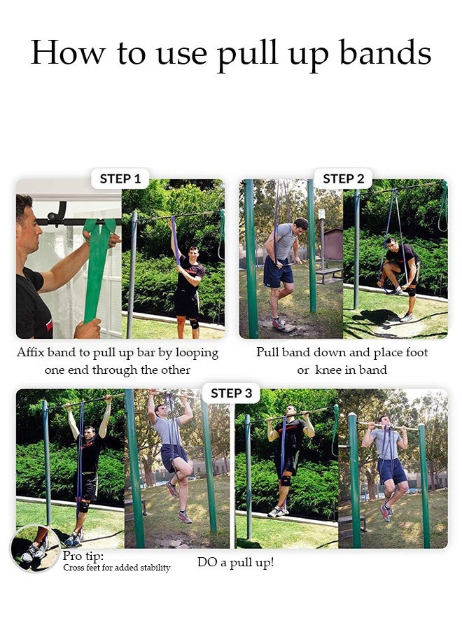 DUNISO 11 Pcs Resistance Bands，Pull Up Assistance Bands，Fitness Elastic Band,Adjustable And Replaceable, Suitable For Training, Therapy, Stretching Exercises, Yoga - Image 2