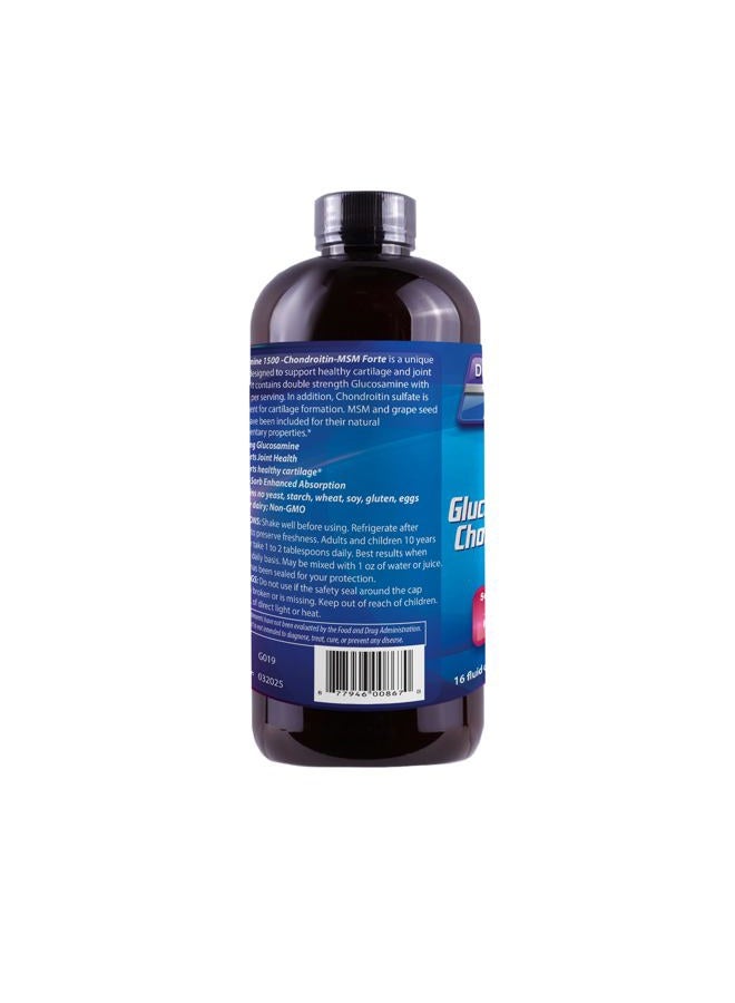 Dr's Advantage Liquid Glucosamine 1500- Chondroitin-MSM 16oz, Brown, DA867 - Image 3