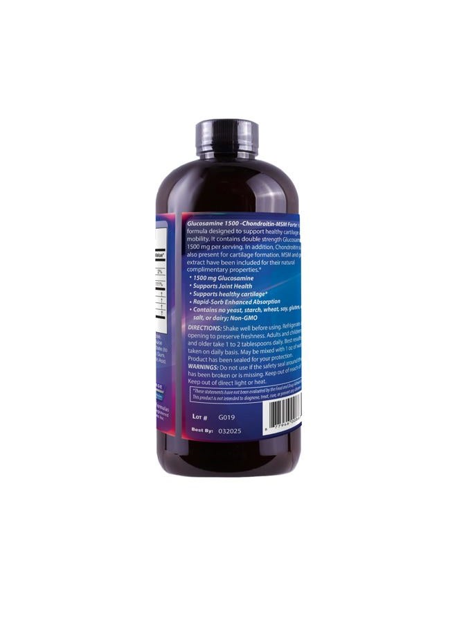 Dr's Advantage Liquid Glucosamine 1500- Chondroitin-MSM 16oz, Brown, DA867 - Image 2