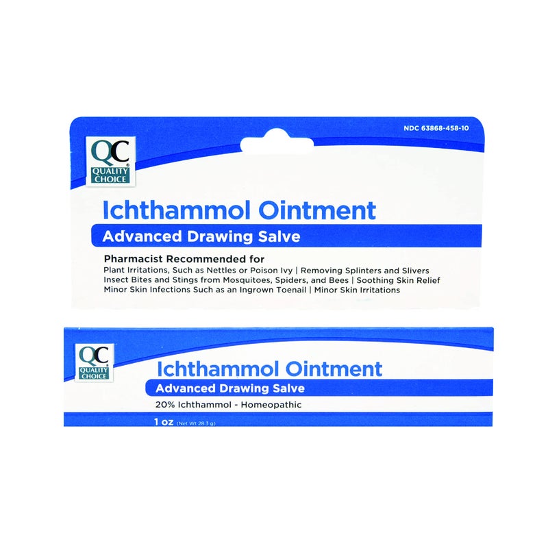 كوالتي تشويس Ichthammol Ointment 20%, Advanced Drawing Salve, Soothing Skin Relief for Plant Irritations, Splinter, Slivers, Acne, Boils, Ingrown Hairs  Nails,Bug Bites  Stings, 1oz Tube - Image 2