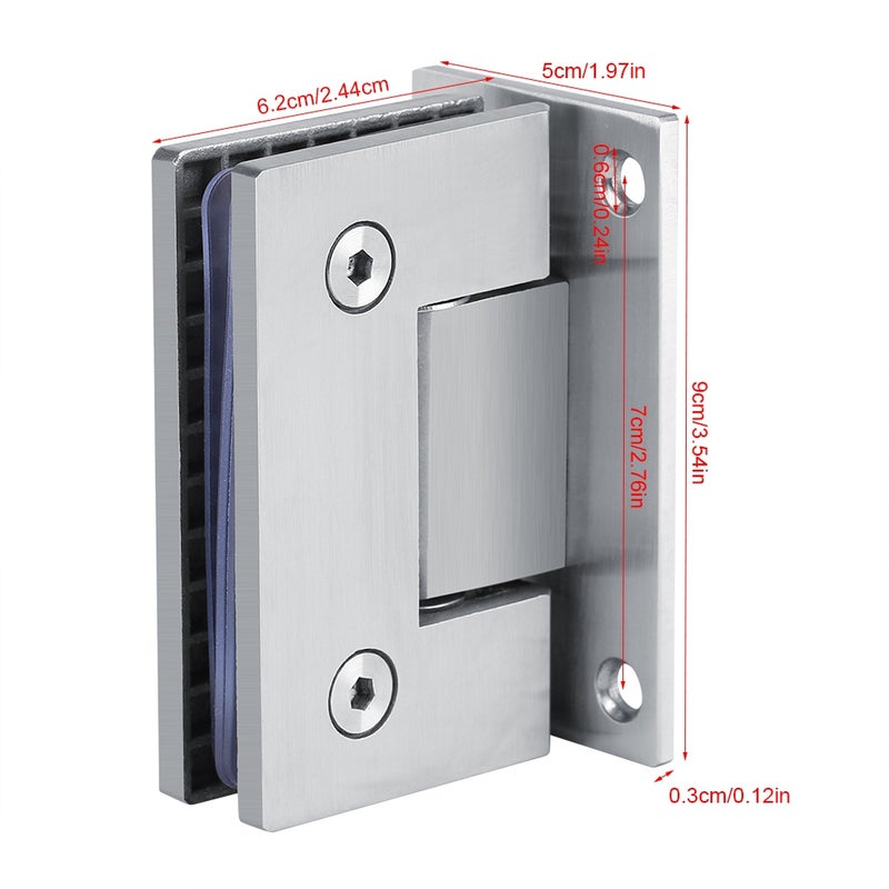 8-10 mm Bracket Frameless Wall to Glass Shower Door Wall Mount Hinge - Image 3