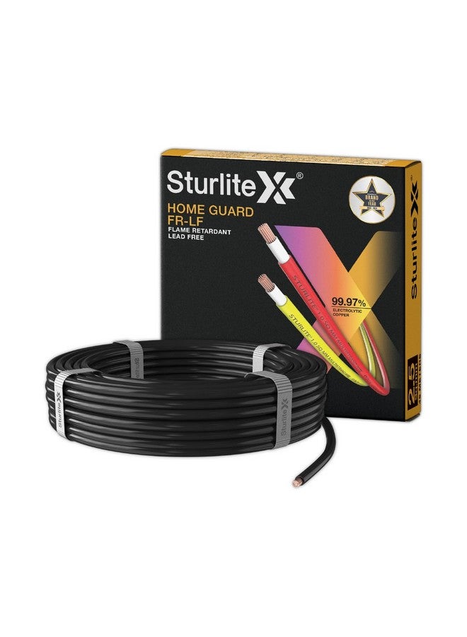 Sturlite Home Guard FR-LF 45 Meter Wire, (2.5 Sq.mm) PVC Insulated Pure Copper Wire| Multi-Strand, Fire Retardant and Anti Rodent Single Coil Flexible Cable (Black) - Image 1